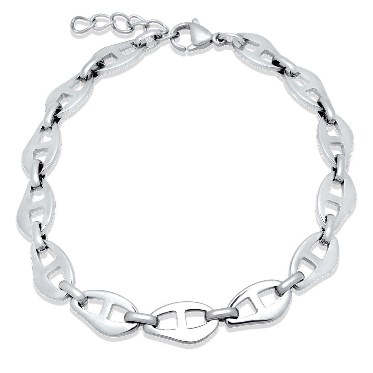 Noelia Silver Bracelet 8MM Βραχιόλι από ανοξείδωτο ατσάλι 316L